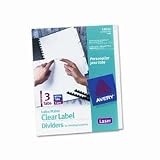 AVERY Index Maker Clear Label Dividers with White Tabs