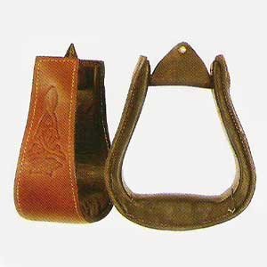 Aussie Leather Covered Stirrups