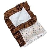 Blue Circle Satin Ruffle Blanket by Caden Lane