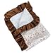 Blue Circle Satin Ruffle Blanket by Caden Lane