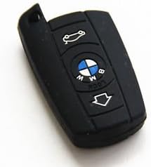 Silicone Cover Holder Shell for BMW Smart Remote Key Case 3 Button Black No key