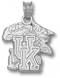 Kentucky Wildcats Solid Sterling Silver Wildcat 5/8'' Pendant