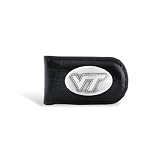 Virginia Tech Leather Croco Black Magnetic Money Clip