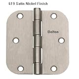Buy 10 PAIR OF 3.5 x 3.5x2.2mm 5 8 Radius Corner Residential Steel Hinge In Satin... by BOLTON