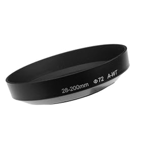 Mennon A-WT 72 Screw Mount 72mm Hood for Wide Telephoto 28-135mm Lens, Black