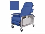 Lumex Clinical Care Recliner, 1 EA, Silvertex Marine Blue