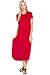 82 Days Women'S Rayon Span Short Sleeves Mid-Long Jersey Dress - Solid
