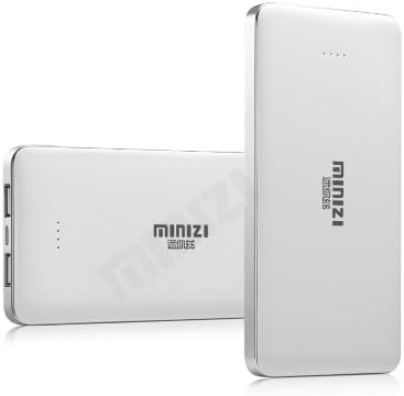 MINIZI M1 13200Mah high capacity rechargeable power bank , portable external battery with 2 USB port for Samsung smart phones, tablets ,Ipod, Iphone (Apple 30 pin adapter and lightning, Samsung 30 pin adapter, not included)