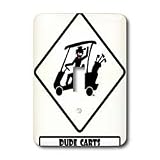 Mark Grace SCREAMNJIMMY Golf - DUDE CART white diamond 1 - Light Switch Covers - single toggle switch