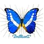 Blue Butterfly Litho Womens T-Shirt Dress