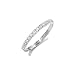 Mariage Bague Femme en Or - 750/1000 avec Zircon Blanc, forme Alliance