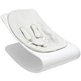 Bloom Coco Plexistyle Baby Lounger with Seat Pad, White Frame, Pad, Coconut White