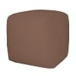 Chocolate Cube Tuffet Rhino Suede By Elite Furniture