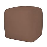 Chocolate Cube Tuffet Rhino Suede By Elite Furniture