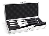 W�sthof Grand Prix II 4-Piece Steak Knife Set In A Brushed Aluminum Gift Chest