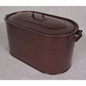 Oval Fireplace Hearth Wood Holder Bucket Carrier Rack - COPPER by Aiden's Hearth