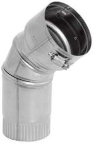 Galvanized 45 Degree Ventinox VFT Adjustable Elbow - 5"