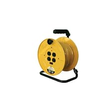 Reelcraft LH2080-143 Hand Crank Extension Cord Reel with 80-Feet of 14/3 Cord and Quad Outlet