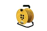 Reelcraft LH2080-143 Hand Crank Extension Cord Reel with 80-Feet of 14/3 Cord and Quad Outlet