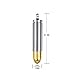 AMIST Jewelry Stainless Steel Bullet Pendant Necklace Chain Mens Silver&Golden