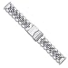 16-21mm Silver-tone Fossil-Style w/Deploy Link Watch Band