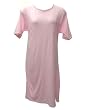Short Sleeve Light Pink Cotton Nightgown Plus Size 4X