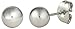 3 Pairs Ball Stud Earrings: Stainless Steel Hypoallergenic Earrings, 4 mm, 5 mm and 6 mm Ball Studs