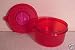 Tupperware 2- Candy Cane Red Rock N Serve 1 1/2 Cup Bowls Set