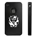Apple iPhone 4 4S 4G Black D580 Aluminum & Silicone Case Cute Cow
