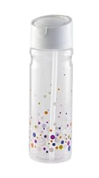Tritan BPA Free Water Bottle - 24 oz Nouveau Flowers Dots with Sip Lid