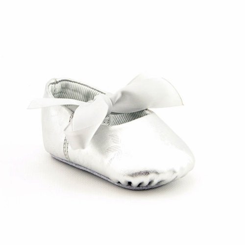 <br />Baby Deer 2-4809 Infants Baby Toddler SZ 2 Silver Crib Shoes Shoes