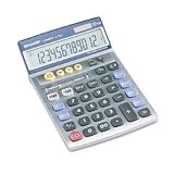 12-Digit Calculator, Desktop, 5-1/8x8-1/4x1-1/3, Gray, Sold as 1 each
