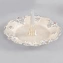 ROMANCE RING HOLDER - PINK/ IVORY AND SILVERPLATED ROMANCE COLLECTION RING HOLDER