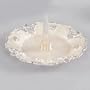 IVORY AND SILVERPLATED ROMANCE COLLECTION RING HOLDER