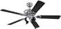 Westinghouse 7875300 Helix 4-Light 52-Inch 5-Blade Ceiling Fan, Black with High Gloss Black Globes