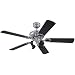 Westinghouse 7875300 Helix 4-Light 52-Inch 5-Blade Ceiling Fan, Black with High Gloss Black Globes
