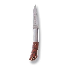 Winchester 22-01323  3.25" Brass Folder w/Leather Sheath