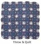 Blue Double Wedding Ring King Duvet Cover (108 x 98)