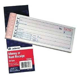 Receipt Book, Carbonless, Tape Bound, 3 Part, 2 3/4"x7 5/8" (ABFTC2701) Category: Tax and Accounting Forms