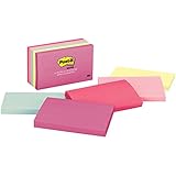 Post-it Notes, 3 in x 5 in, Marseille Collection, 5 Pads/Pack (655-AST)