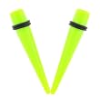 Acrylic Neon Taper - Green - 00G - Sold as a Pair
