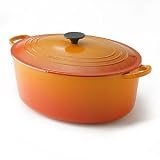 Le Creuset Enameled Cast-Iron 9-1/2-Quart Oval French Oven, Flame