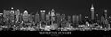 Manhattan at Night, New York City Places Art Poster Print by Richard Sisk, 36x12