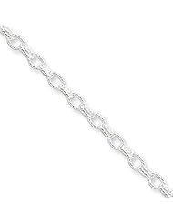 3.5mm, Sterling Silver, Fancy Rolo Chain, 8 inch - 4.9 grams