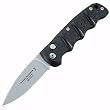 Kalashnikov 3.25" Push Button Lock Plain Blade Black Handlew/Finger Grooves - Knives - Combat