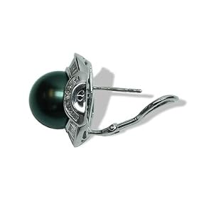 Amarican Pearl 18K white gold voyage Black Tahitian cultured pearl