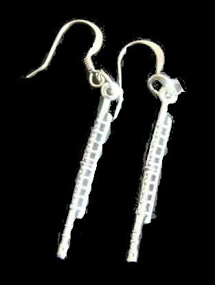 Click here to buy .925 Sterling Silver Flute Dangle Earrings.