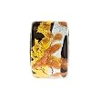 Kera Silver Black Gold Murano Glass Wheel Bead