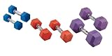 Rubber Hex Aerobic Dumbbells
