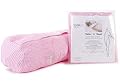Pink Cotton Waffle Roll Bath Pillow